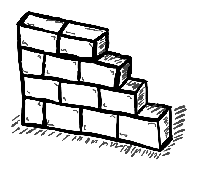 digital drawing of bricks